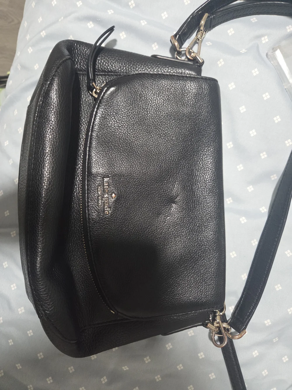 kate spade Black Pebbled Leather Crossbody Bag